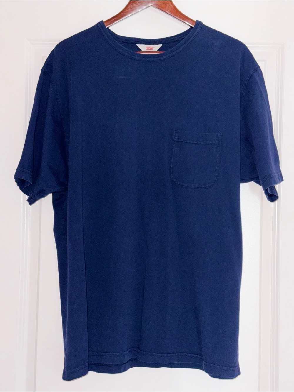 LEVIS Rare Vintage 50s Sportswear Heather Pocket Tee Shirt Mens XL Navy Made USA
